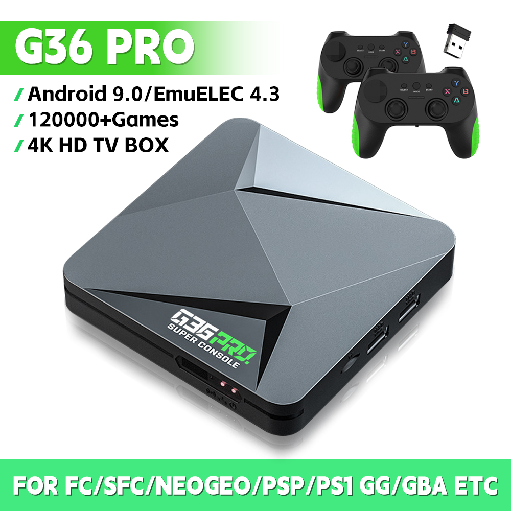 Retro Gaming Devices - スーパーコンソールG36 Proレトロビデオゲームコンソール、PS1/GBA/MD/CPS対応120000種類のゲーム内蔵、ゲームパッド付き、子供向けギフトゲームボックス