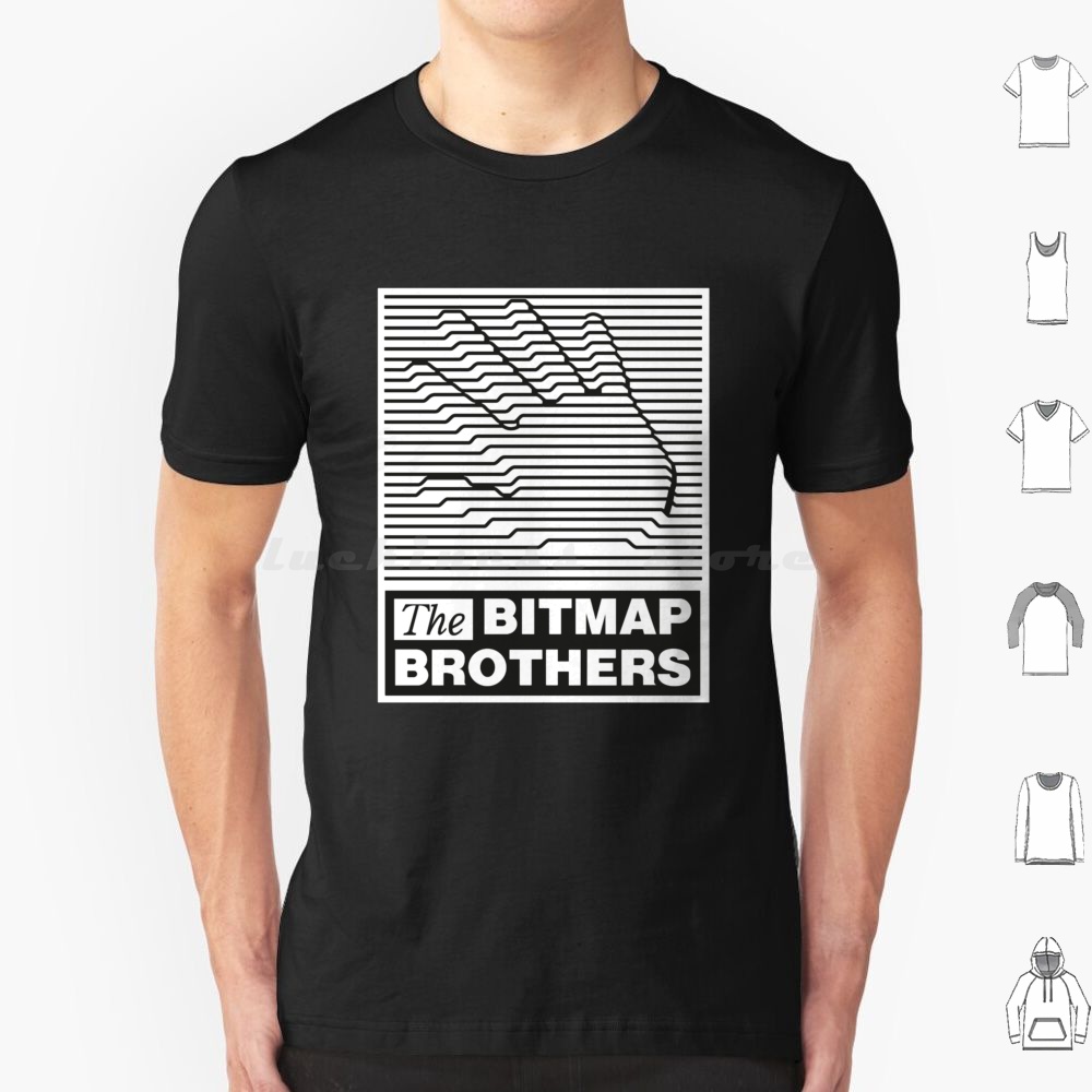 Retro Gaming Logo - Amiga-ビットマップブラザーズロゴTシャツ,クールなコットンTシャツ,レトロコンモドールc64,ヴィンテージ64コンピューターコンモドール,80年代のゲーム,6xl