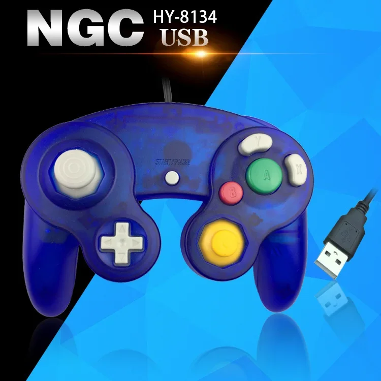 Retro Gaming Tablet - レトロゲームゲームキューブコントローラ用 USB 有線ハンドヘルドジョイスティック任天堂 NGC GC コントロール用