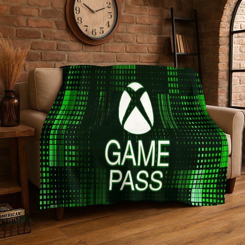 Retro Gaming Logo - レトロ Xbox ゲーミング ゲーマー ロゴ フランネル