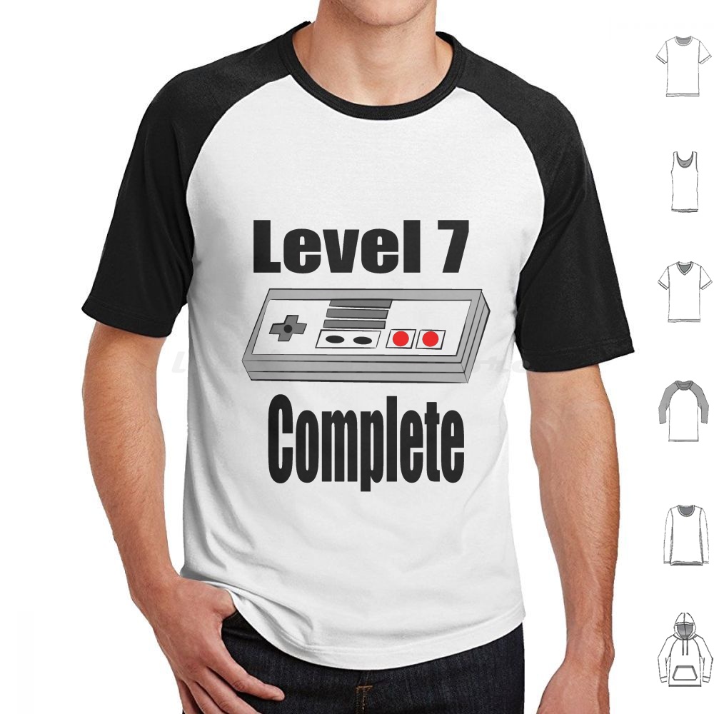 Retro Gaming Shirt - 誕生日レベル 7 コンプリート ゲーム コントローラー T