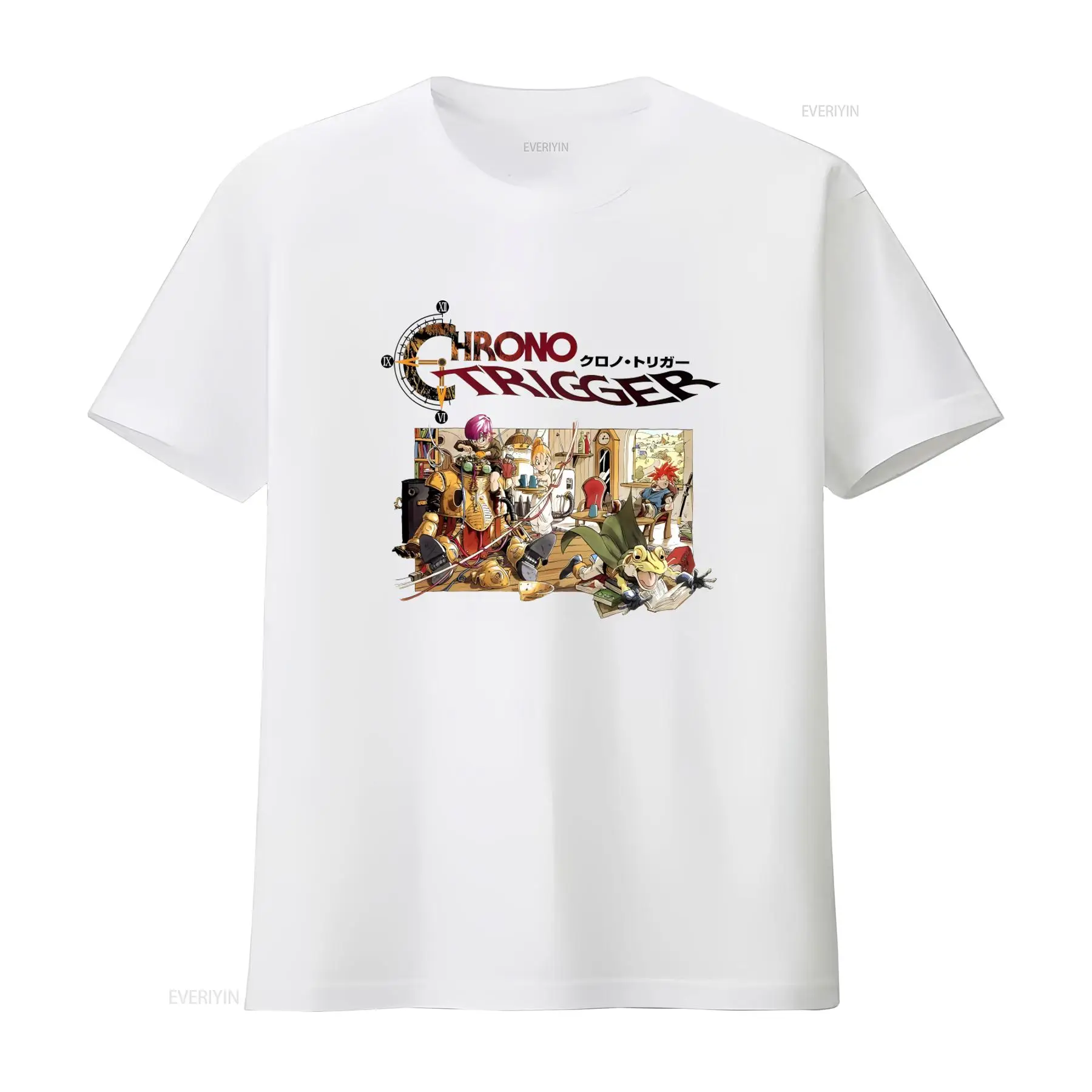 Retro Gaming Logo - クロノトリガービデオゲームロゴ T シャツサイズ S 5XL レトロゲームデザインヴィンテージウォッシュデザイナー服オム