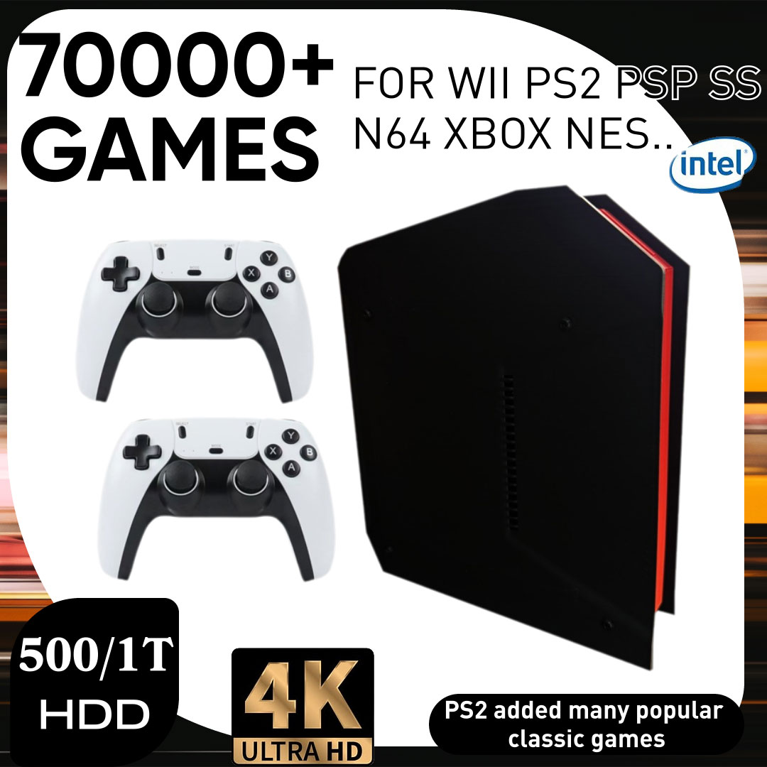 Retro Gaming Devices - X4 レトロビデオゲームコンソール、1Tデュアルシステム、I3-3110M CPU搭載、PS2/PSP/WII/N64/DC/SS対応、子供向けゲームギフト、男性向けギフト