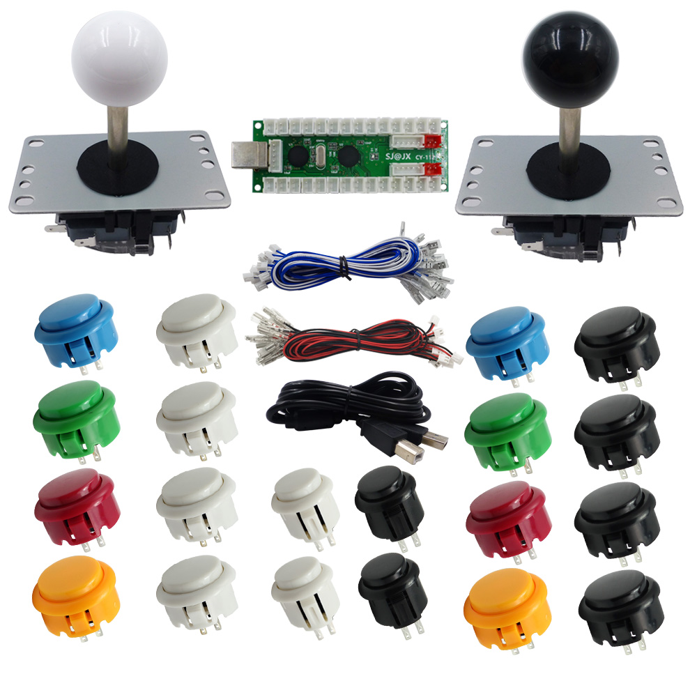 Arcade Button Kit - SJ@JX 2 プレーヤーアーケード DIY キットアーケードゲーム USB