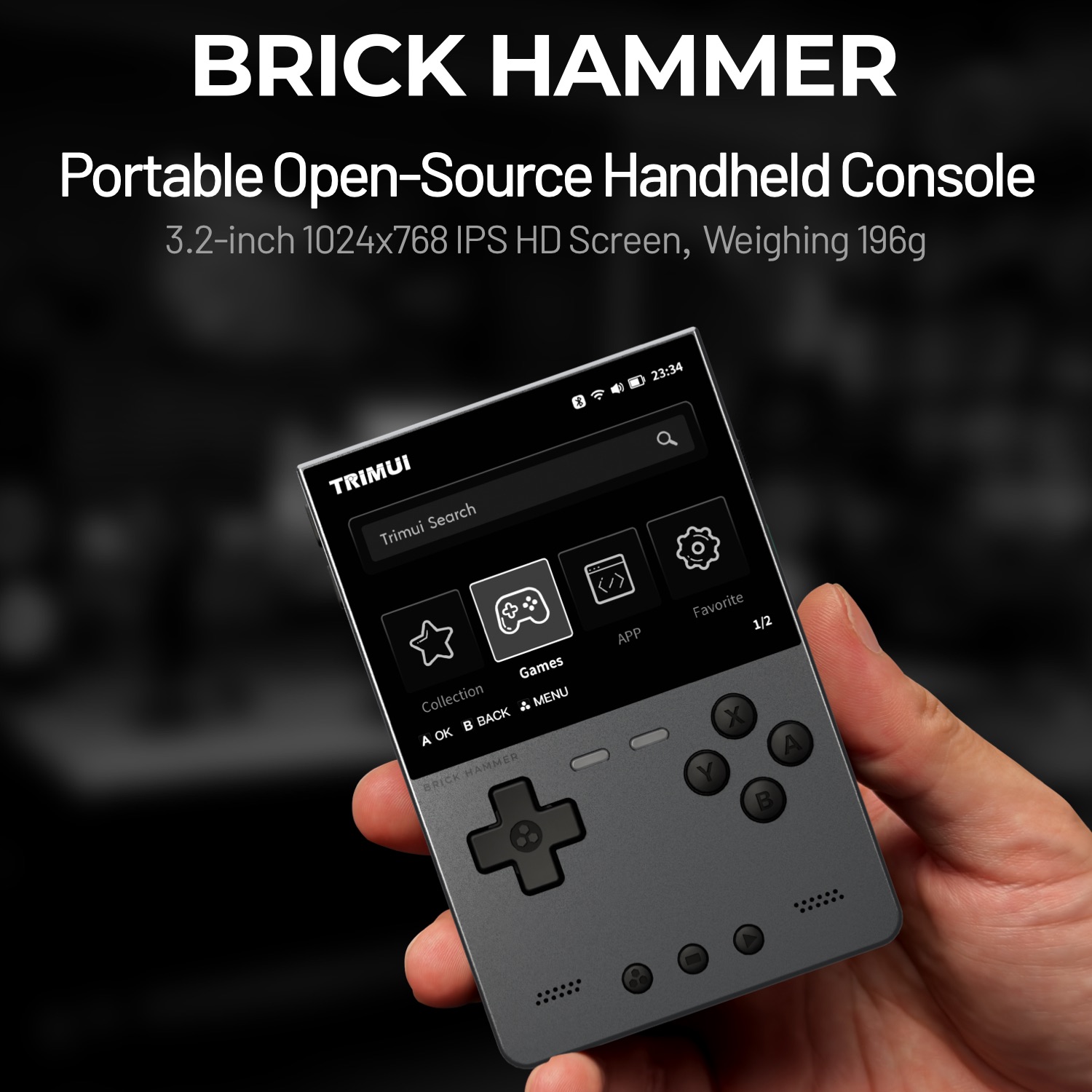 Retro Gaming Linux - TRIMUI BRICK HAMMER レトロハンドヘルドゲームコンソール ポータブルビデオプレーヤー Linuxシステム