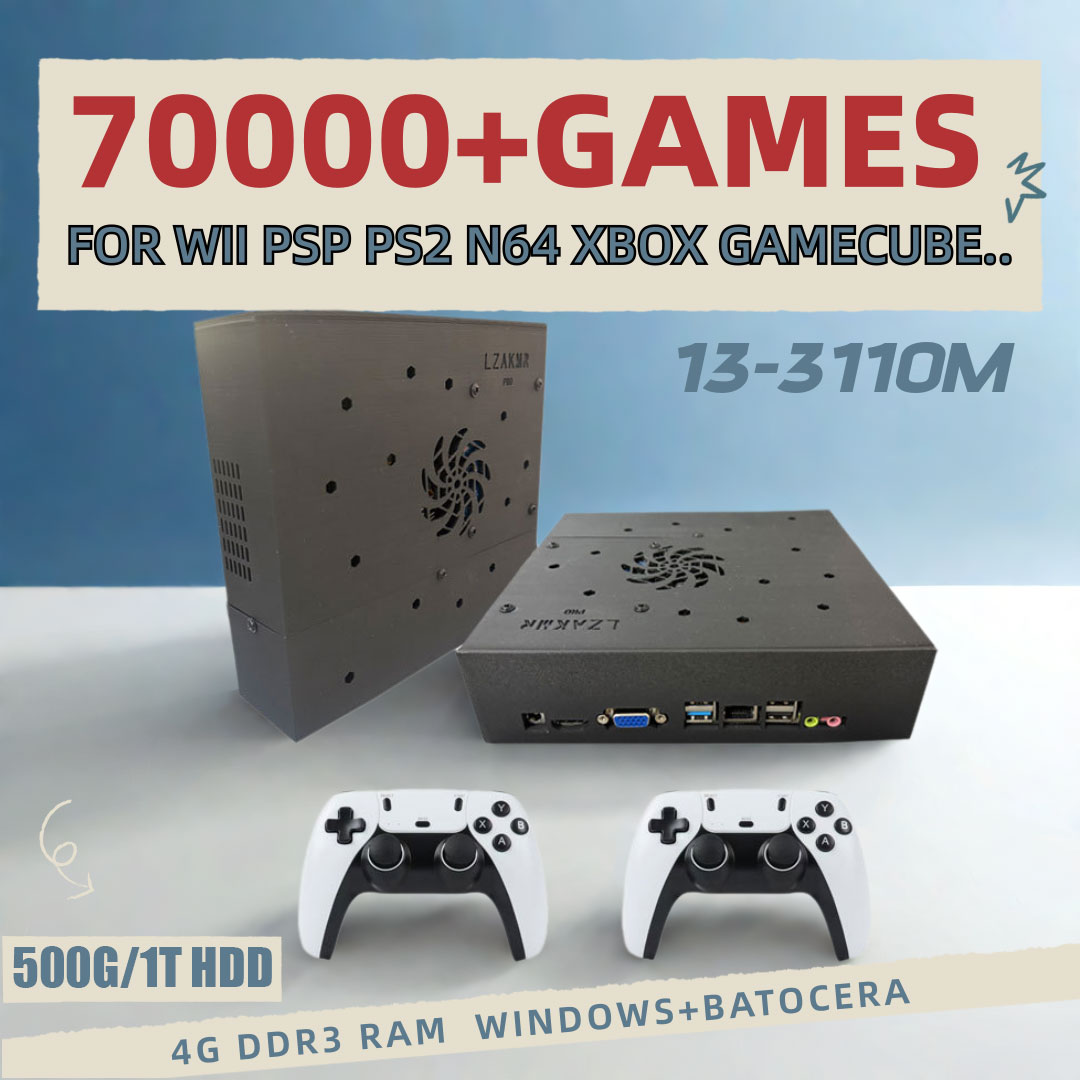 Retro Gaming Devices - スーパーゲームコンソールX8 Pro 70000+ゲーム I3-3110M Wii、PS2、DC、PSP、ゲームキューブ対応 500GB搭載コンソール