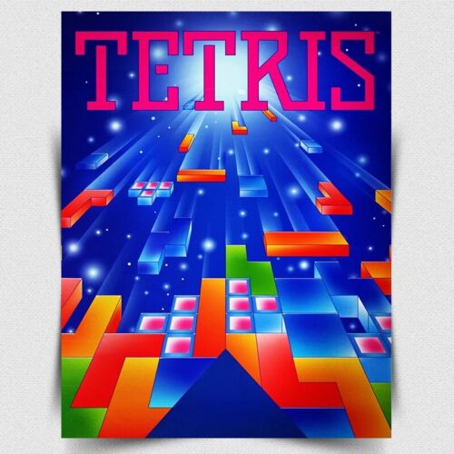 Retro Gaming Pictures - テトリス メタルサイン プラーク - レトロポスタープリント マンケイブ