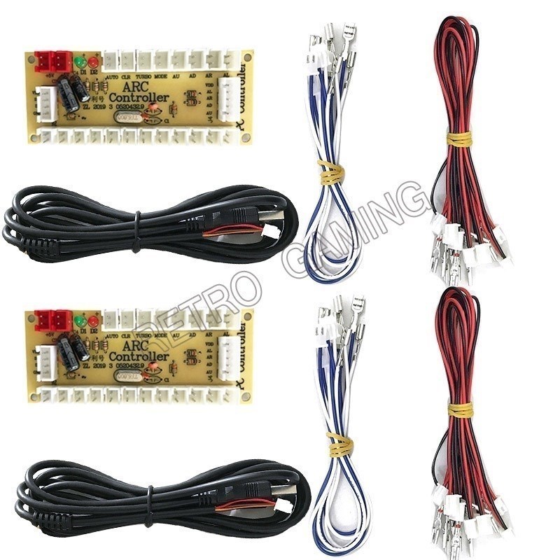 Arcade Button Kit - PC USB ゼロ遅延エンコーダ回路基板キット Led プッシュボタンジョイスティック 2.8