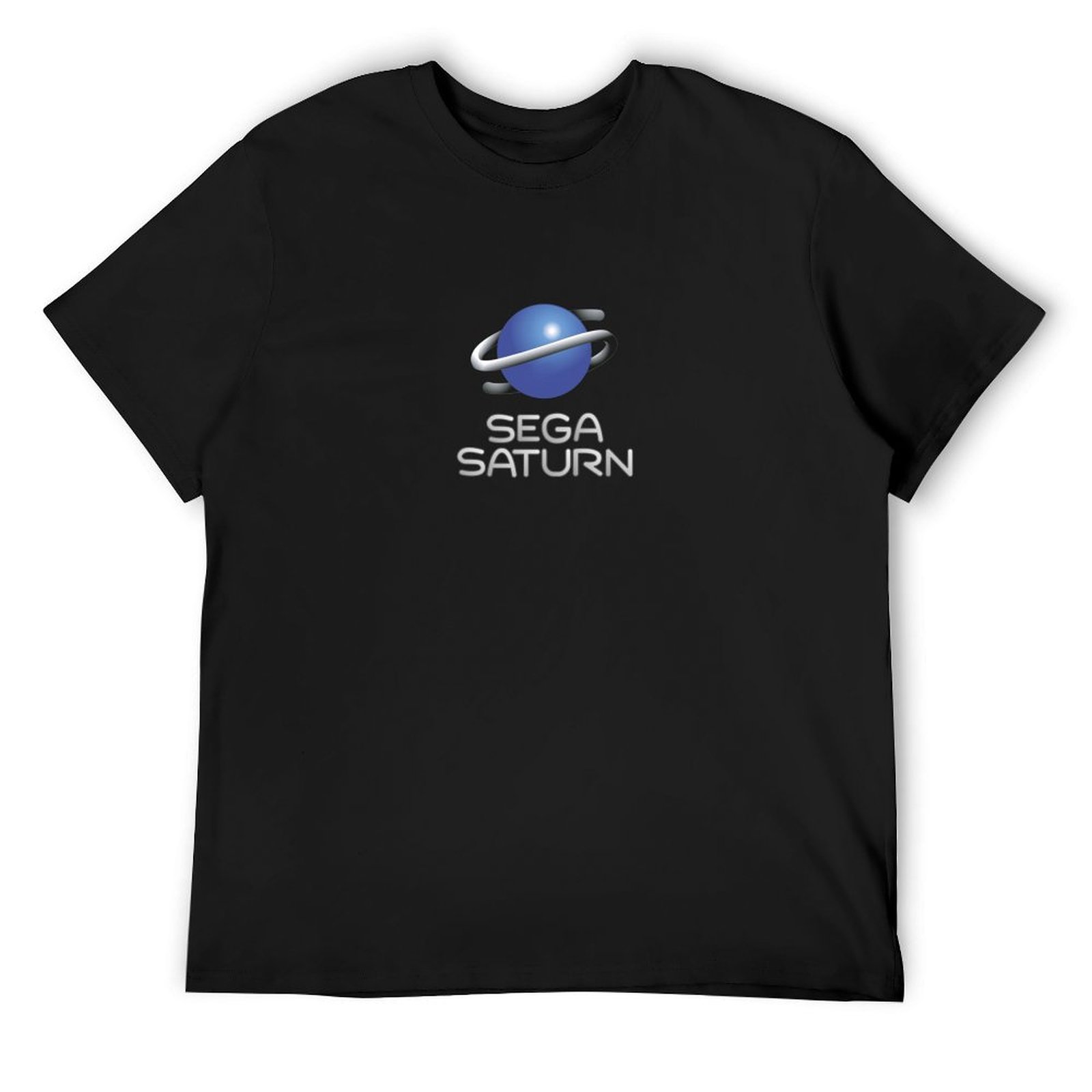 Retro Gaming Logo - セガサターンレトロビデオゲーム会社ロゴクリーン Tシャツヴィンテージグラフィック tシャツ速乾性ファッションシャツシャツ男性グラフィック