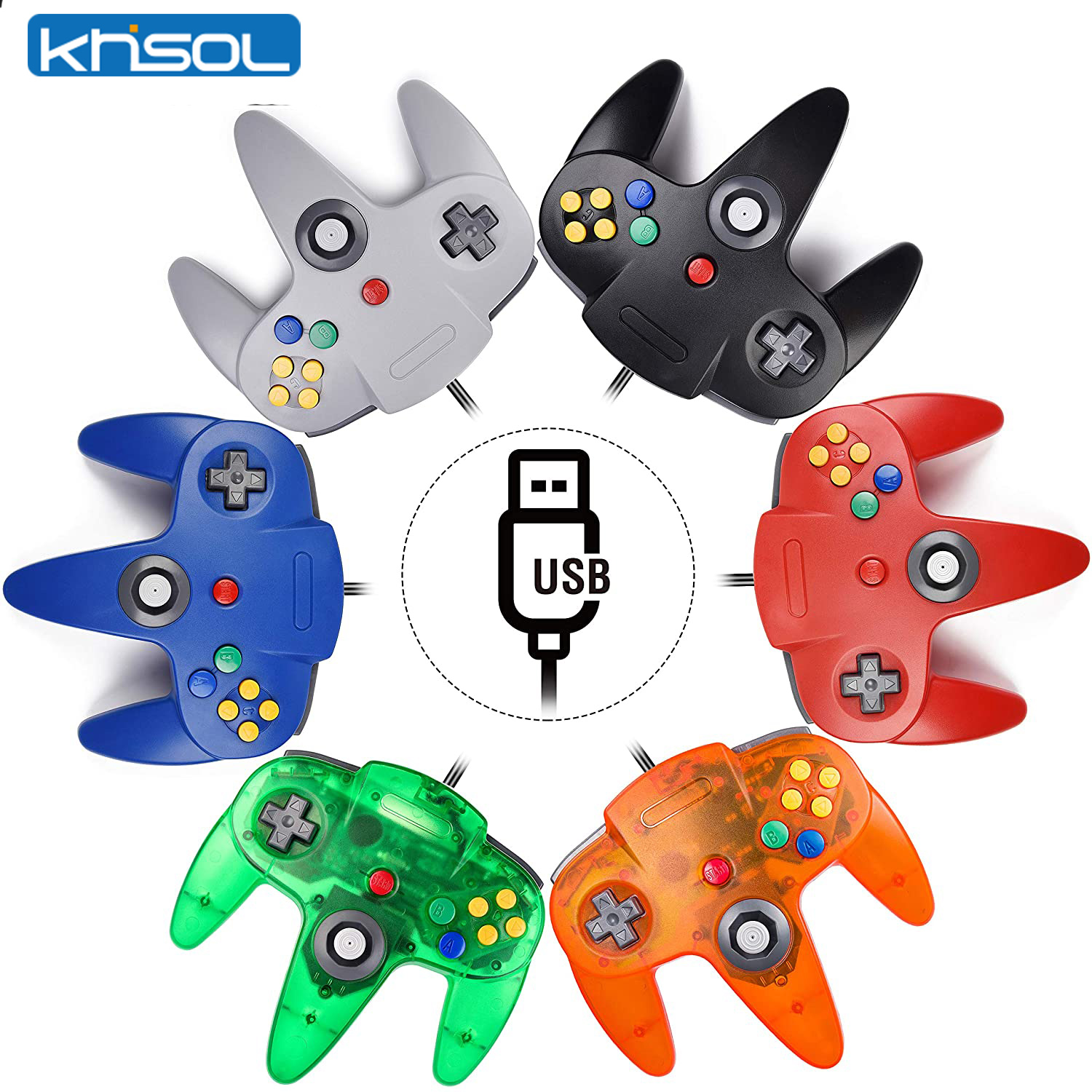 Retro Gaming Tablet - N64 コントローラクラシック USB 有線リモートゲームパッドゲームジョイスティックアクセサリークラシック 64 コンソールレトロゲーム