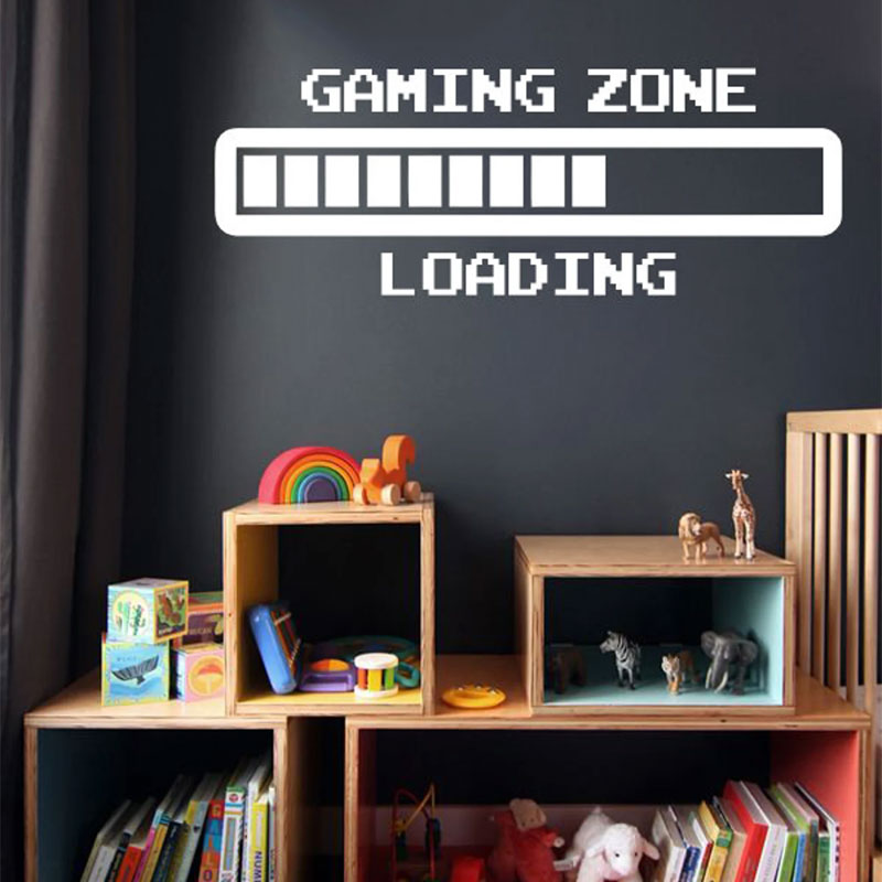Retro Gaming Zone - レトロなゲームゾーンの壁のステッカー,ビニールゲーマーデカール,男の子の部屋の家の装飾,10代の寝室,壁紙の壁画,z608