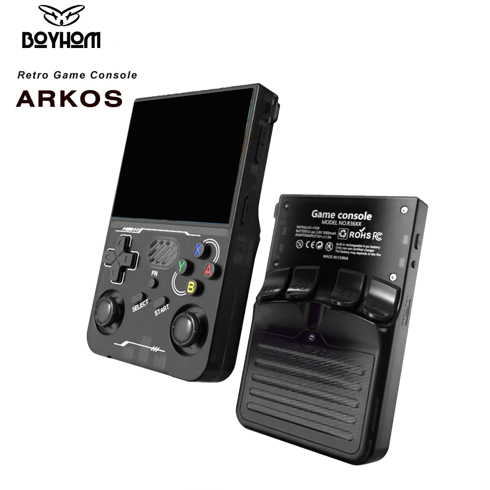 Retro Gaming Linux - BOYHOM携帯型ゲーム機 ビデオゲーム 3.5インチIPS 640*480画面 レトロゲームプレーヤー 内蔵Wi-Fiゲーム