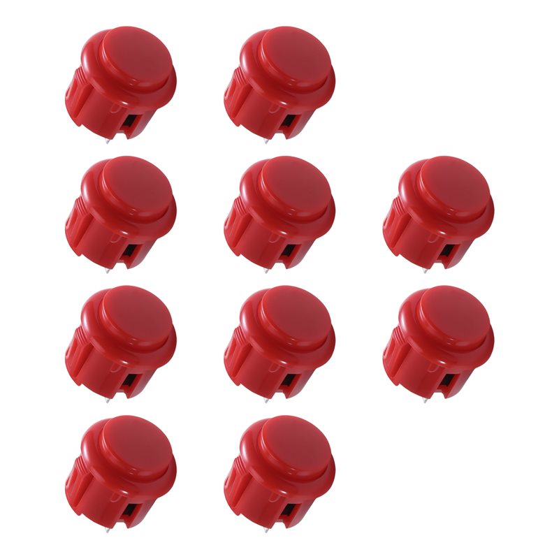 Arcade Button Kit - ABJF-アーケードプッシュボタンスイッチ 24 ミリメートルプッシュボタンゲームコインスタートスイッチサークルボタンマイクロスイッチアーケード DIY キット用