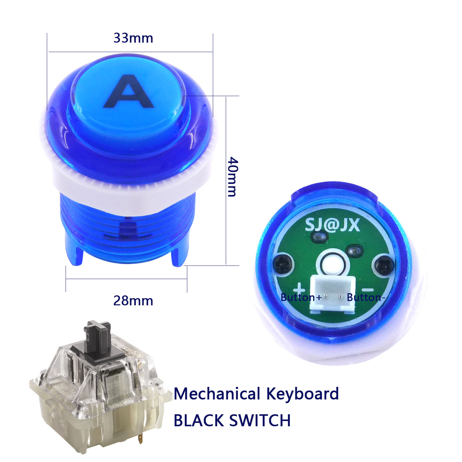 Sj @ jxアーケードボタンLEDキット、DIYコントロー - Arcade Button Kit のレビューと価格