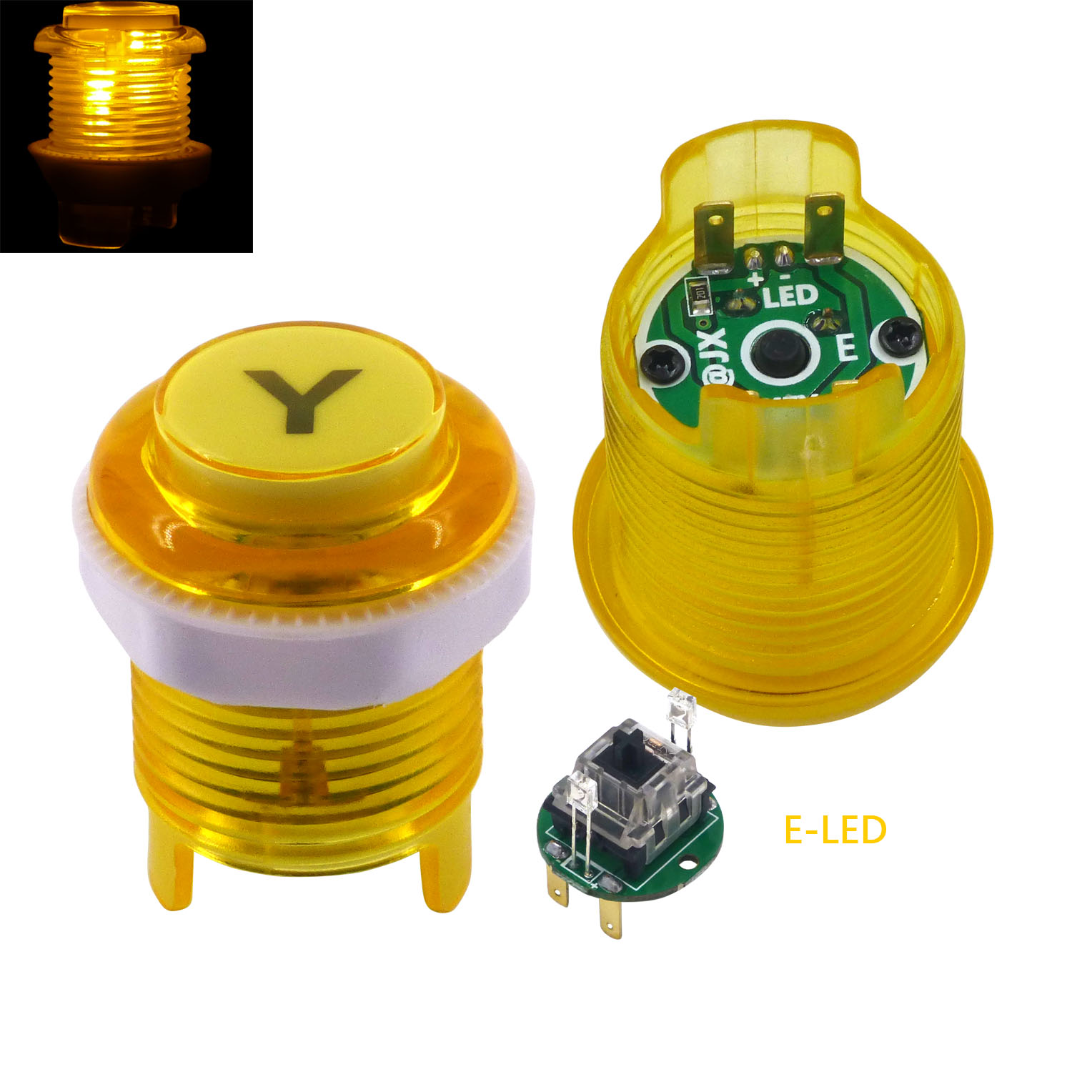 Sj @ jxアーケードボタンLEDキット、DIYコントロー - Arcade Button Kit のレビューと価格