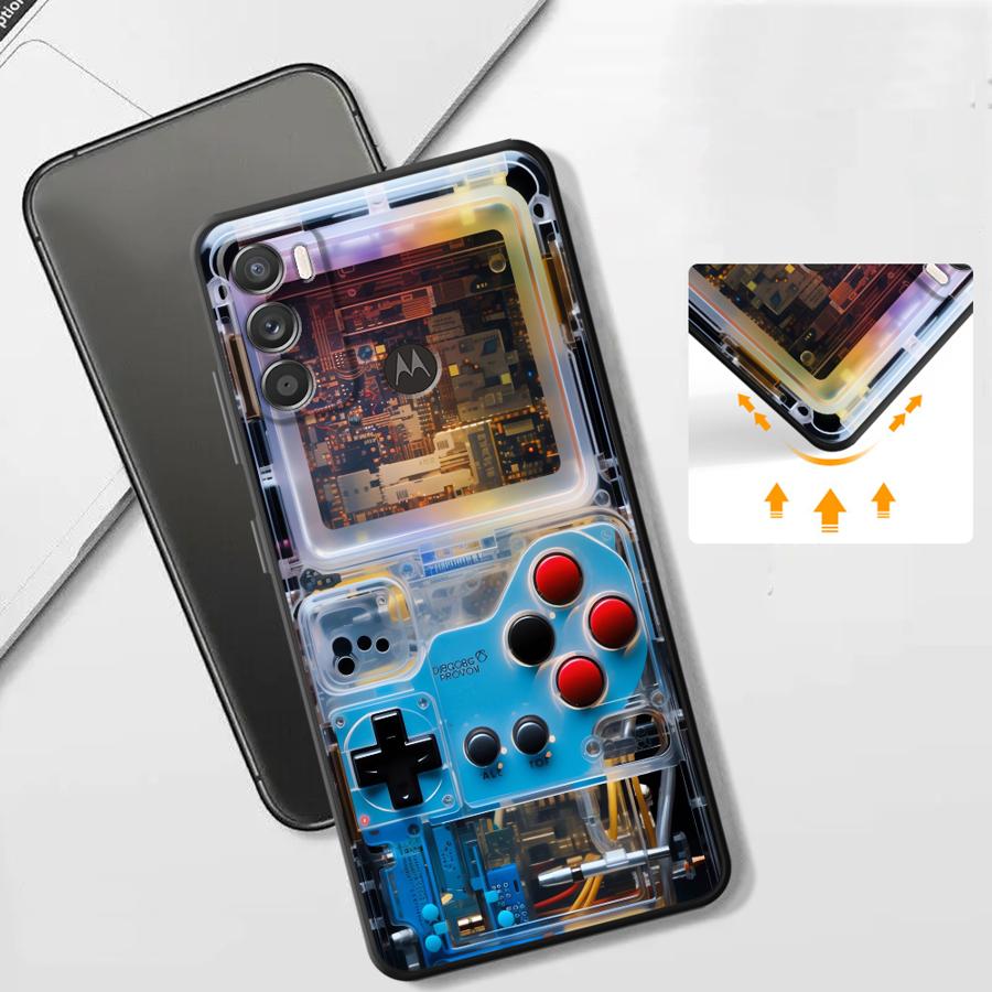 レトロゲームコンソールケース Moto Edge 40Pro - Retro Gaming Logo のレビューと価格