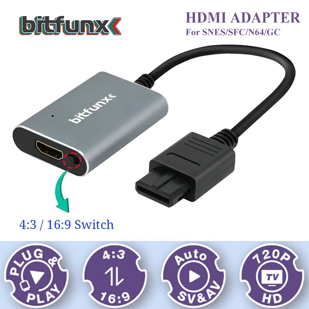Bitfunx 720P Svideo/AV to HDMI - Retro Gaming Machine のレビューと価格