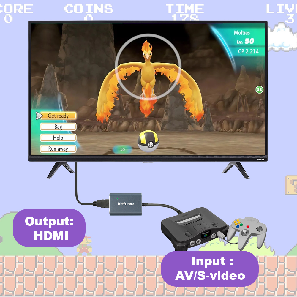 Bitfunx 720P Svideo/AV to HDMI - Retro Gaming Machine のレビューと価格