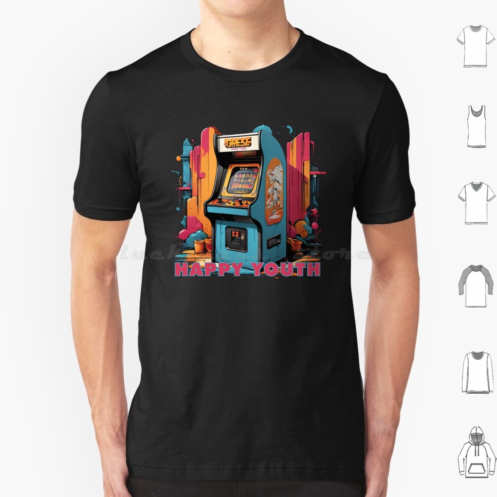 ハッピー ユース アーケード Tシャツ メンズ レディース  - Retro Gaming Machine のレビューと価格