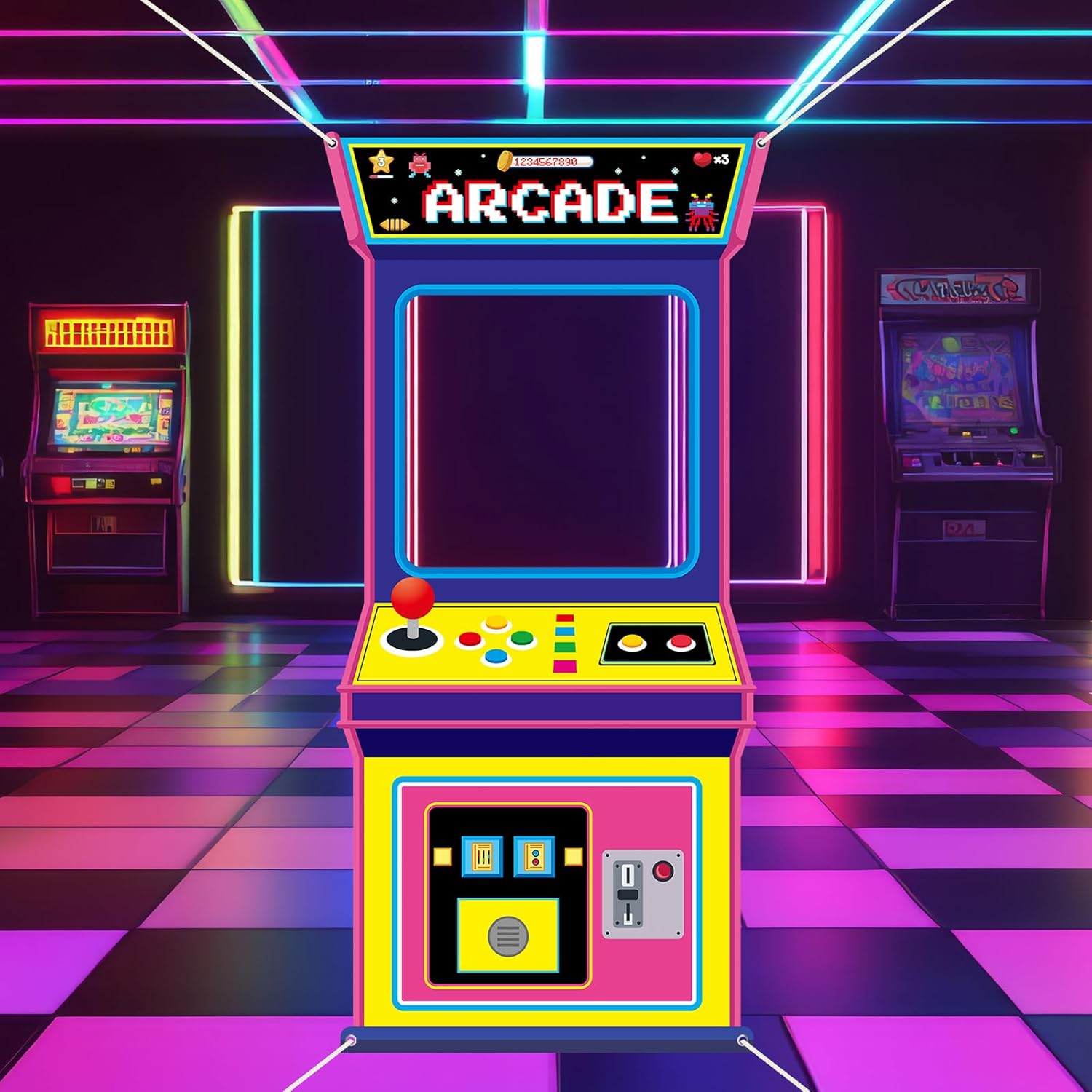 ファブリックアーケードゲーム写真背景レトロビデオゲーム装飾バ - Background Retro Gaming のレビューと価格