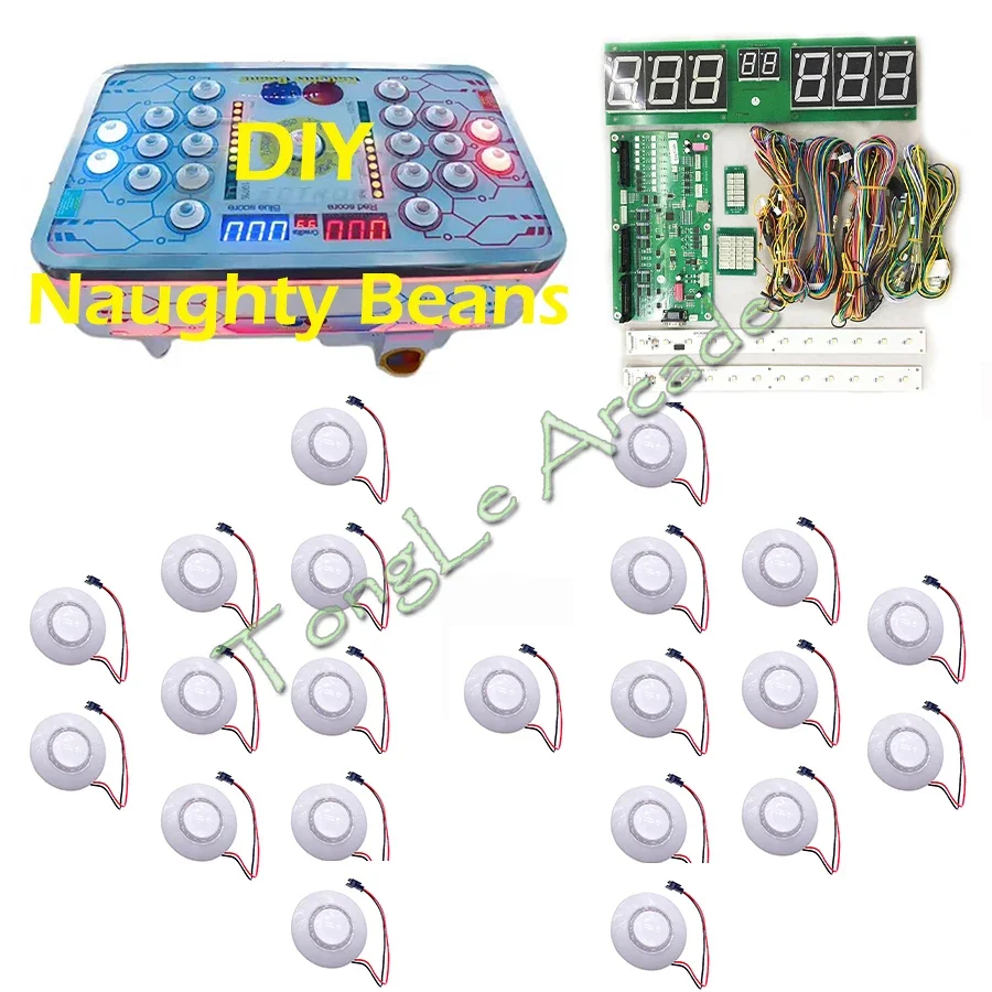 いたずら豆DIYキット、コイン式アミューズメント機器、ヒット - Arcade Button Kit のレビューと価格