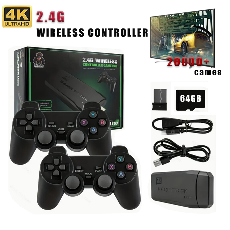 ワイヤレスビデオゲームスティック 2.4G デュアルジョイス - Retro Gaming Devices のレビューと価格
