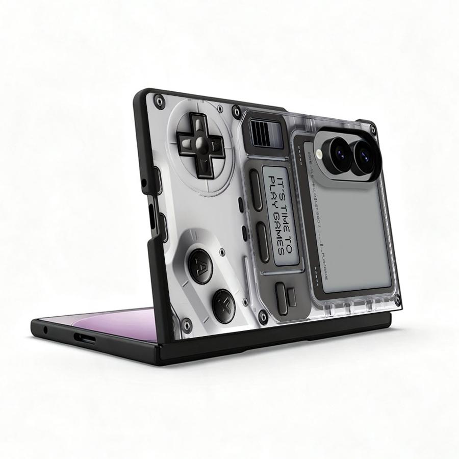 高級電話カバーケース Samsung Galaxy ZFol - Retro Gaming Logo のレビューと価格