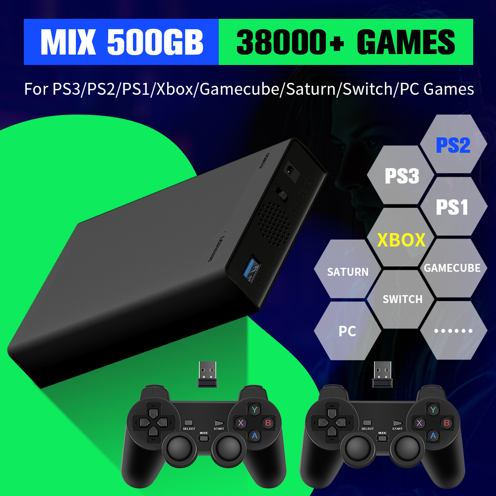 500G ゲームハードドライブ 38000+ゲーム付き Xb - Retro Gaming Devices のレビューと価格