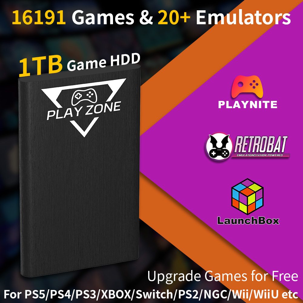 Play Zone 1TB ポータブルゲーミングHDD PS - Retro Gaming Zone のレビューと価格