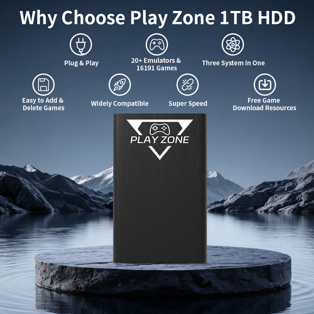Play Zone 1TB ポータブルゲーミングHDD PS - Retro Gaming Zone のレビューと価格