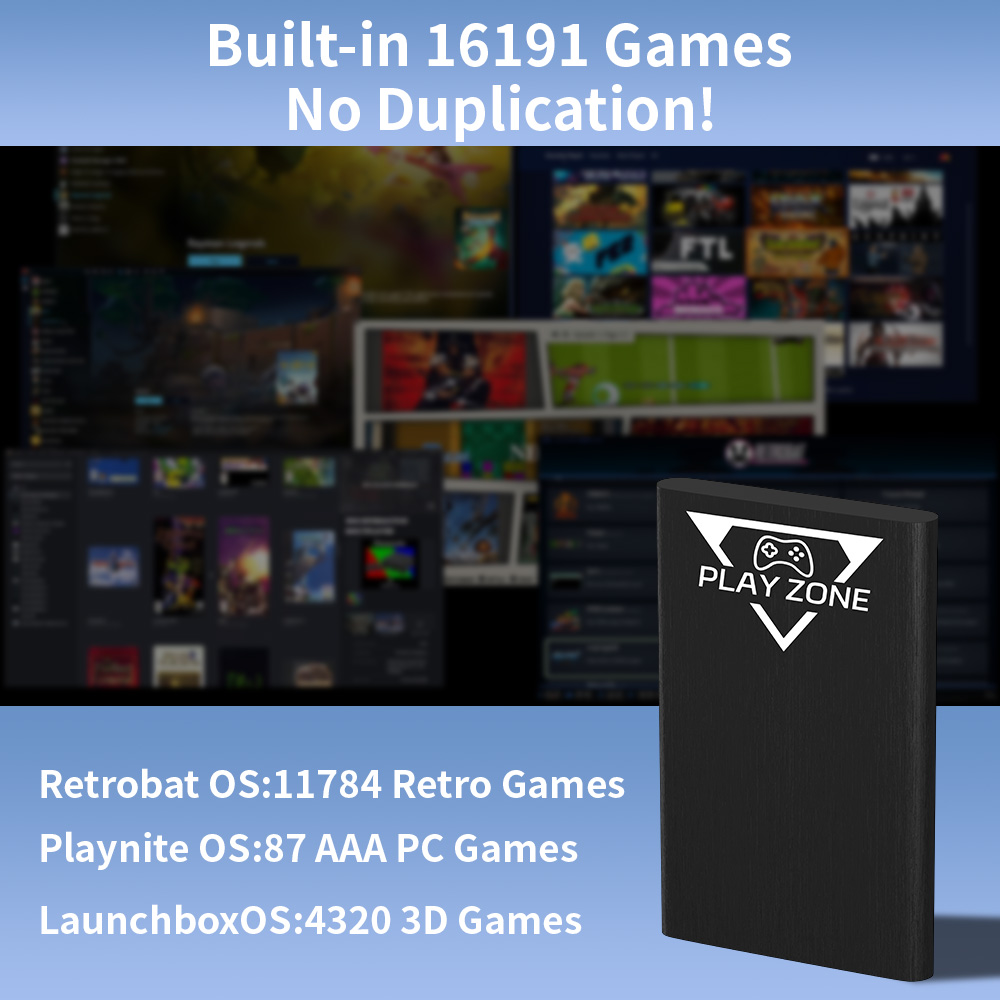 Play Zone 1TB ポータブルゲーミングHDD PS - Retro Gaming Zone のレビューと価格