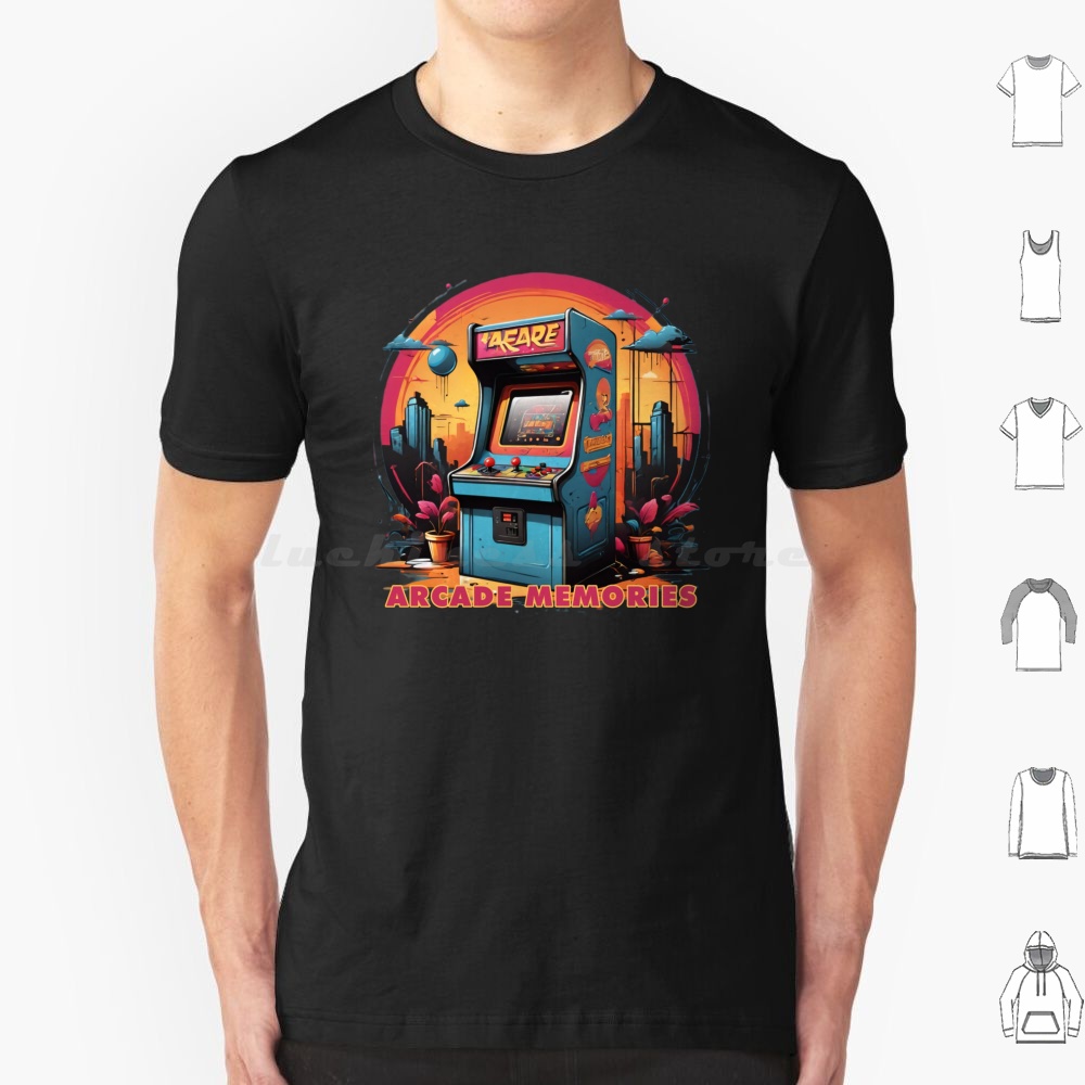 アーケードメモリーズ-アーケードTシャツ コットン メンズ  - Retro Gaming Machine のレビューと価格