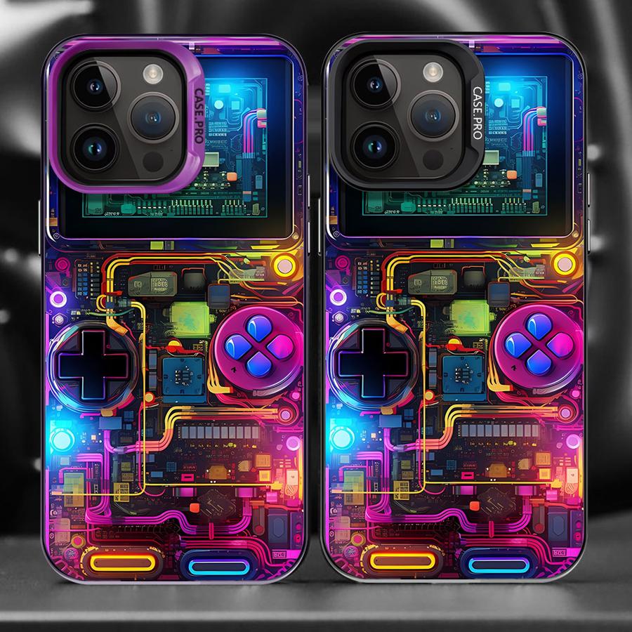 レトロゲームコンソールパターン電話ケース iPhone 16 - Retro Gaming Logo のレビューと価格
