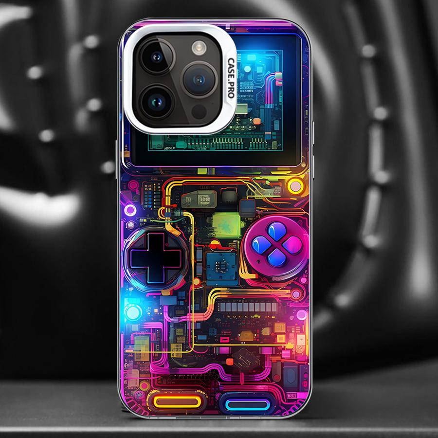 レトロゲームコンソールパターン電話ケース iPhone 16 - Retro Gaming Logo のレビューと価格