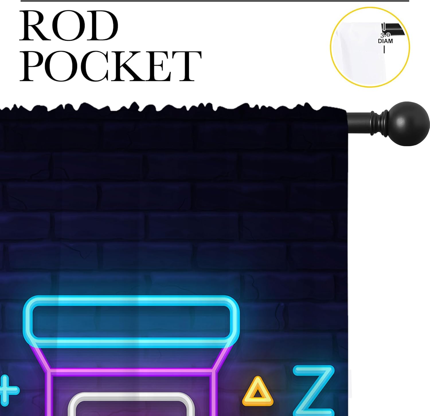 アートレトロゲームとアーケードゲームのロッドポケット遮光カー - Background Retro Gaming のレビューと価格
