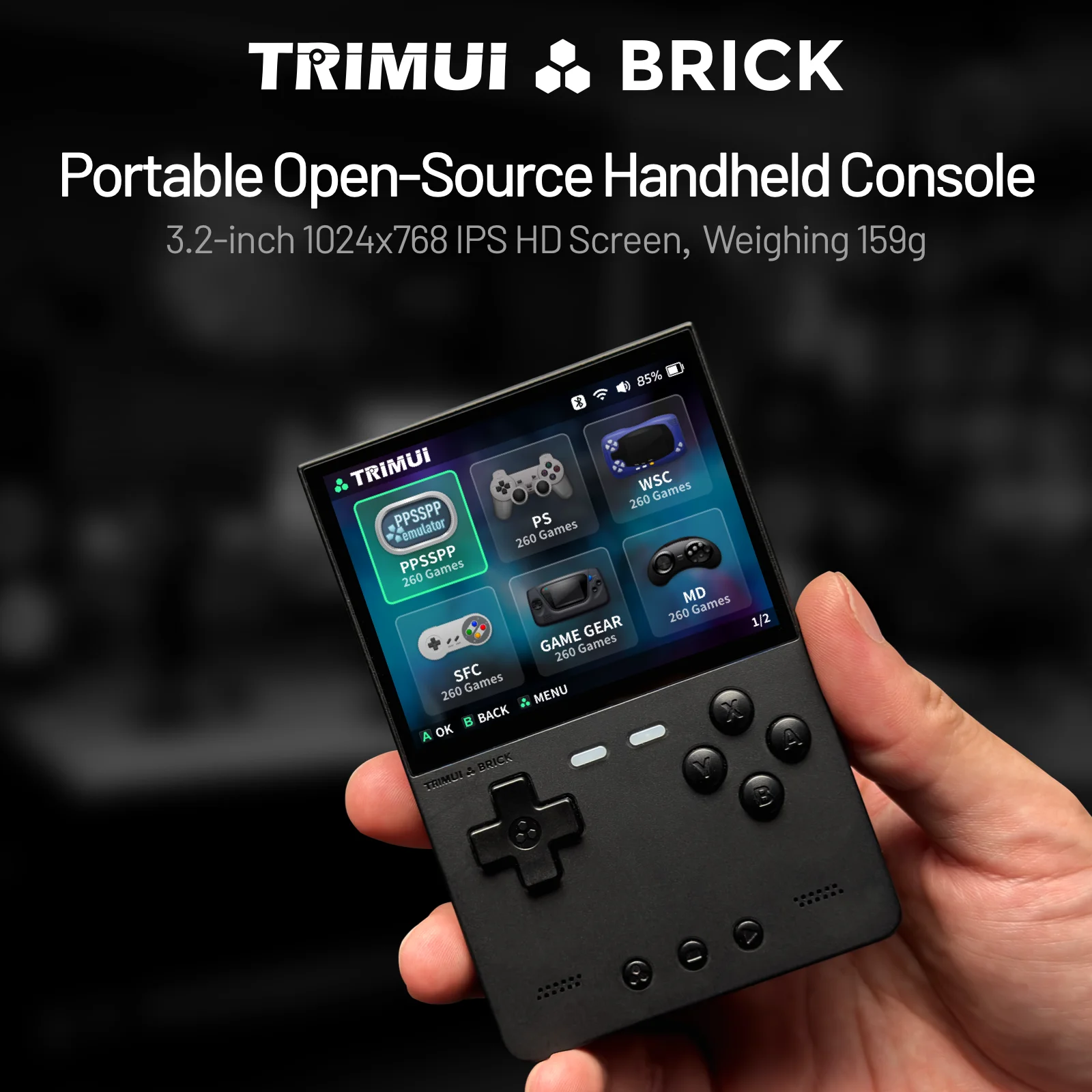 TRIMUI BRICK 携帯ゲーム機 3.2インチIPSス - Retro Gaming Linux のレビューと価格