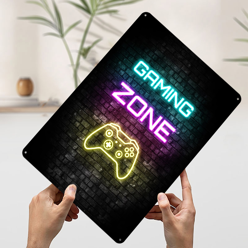 ゲームゾーンネオンサイン、レンガプリントポスター、カスタマイ - Retro Gaming Zone のレビューと価格